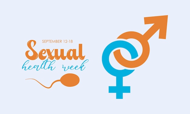 Vector illustration design concept of Sexual Health Week observed on every september