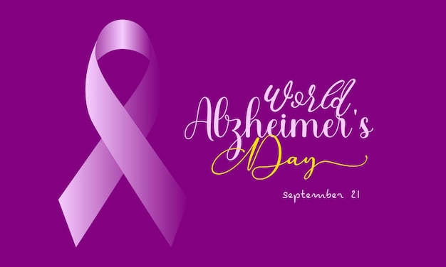 Vector illustration design concept of World alzheimer's day observed on every september 21