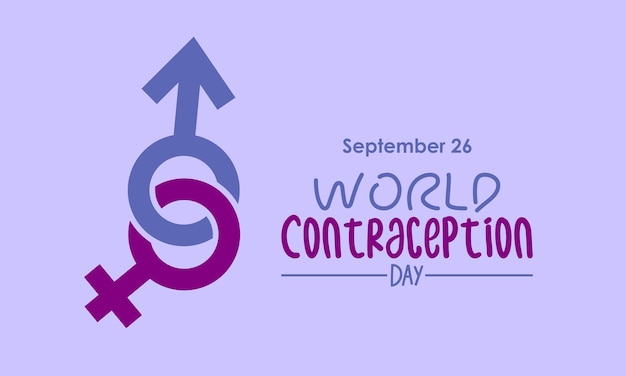 Vector illustration design concept of World contraception day observed on every september 26