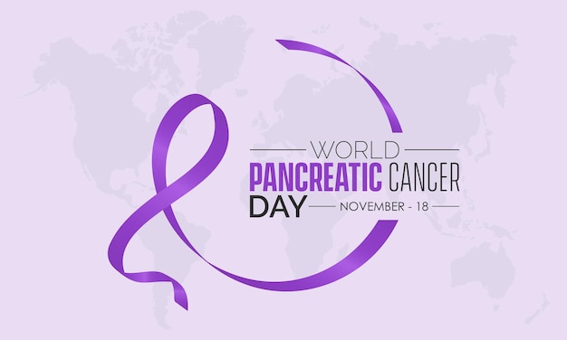 Vector illustration design concept of World Pancreatic Cancer Day observed on November 18