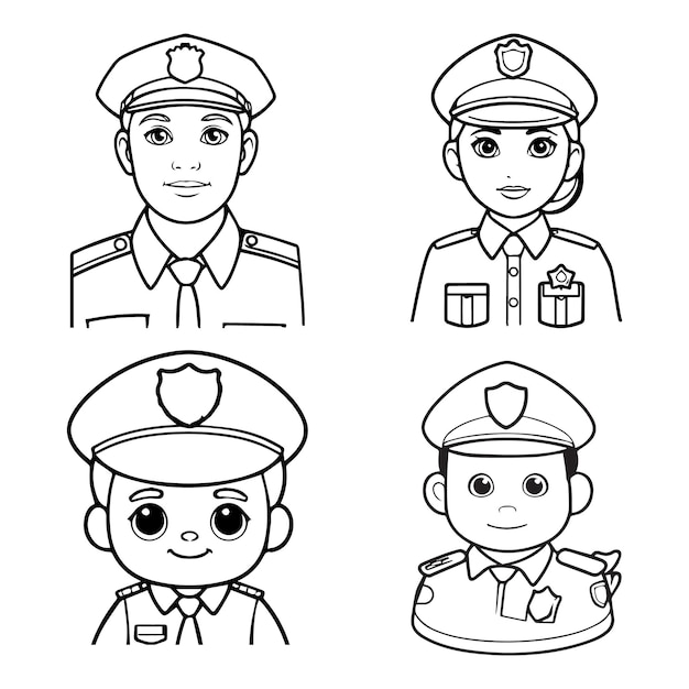 vector illustration design of police avatar