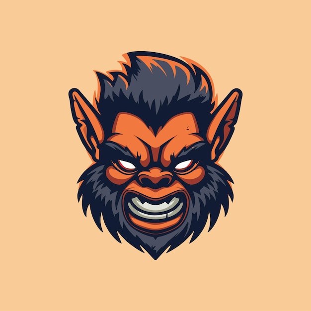 Vector illustration design of troll monster Esport logo