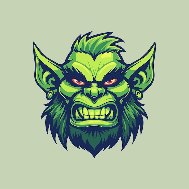 Vector illustration design of troll monster Esport logo