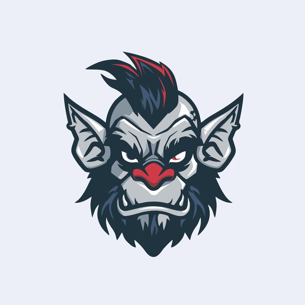 Vector vector illustration design of troll monster esport logo