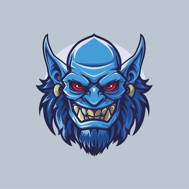 Vector illustration design of troll monster Esport logo