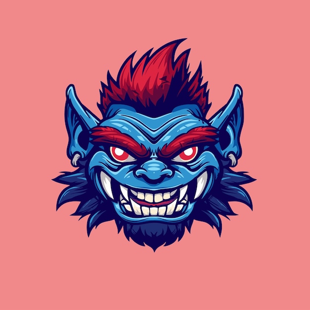 Vector illustration design of troll monster Esport logo