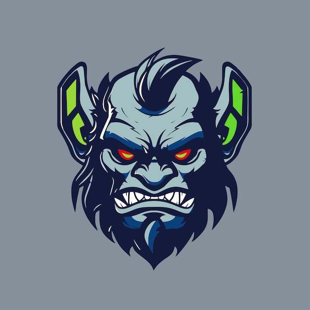 Vector illustration design of troll monster Esport logo