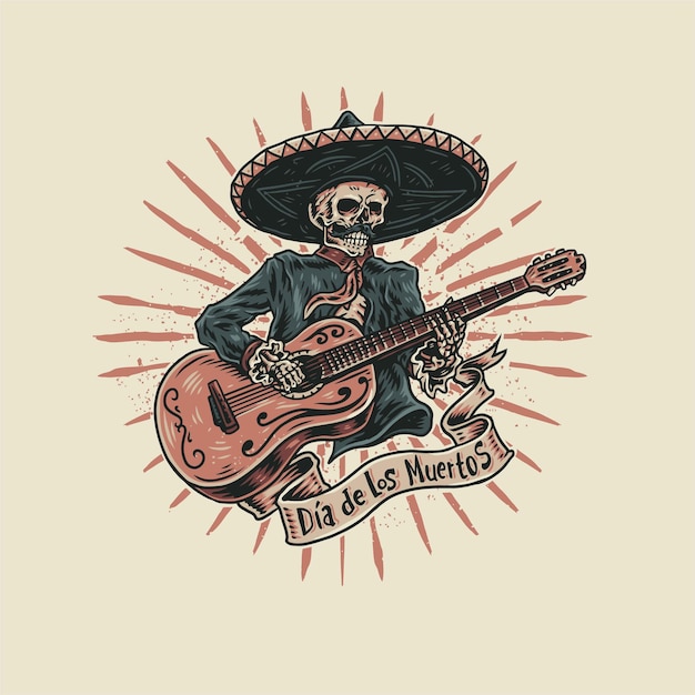 Vector illustration of Dia De Los Muertos