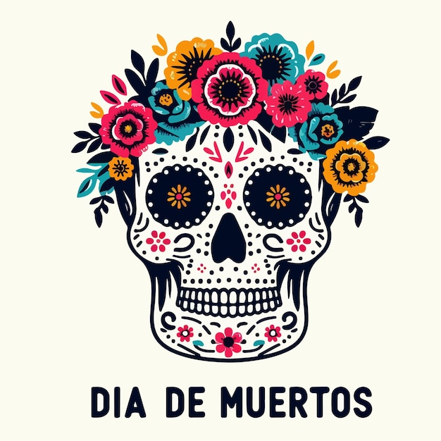 Vector illustration of Dia de Muertos Day of the Dead