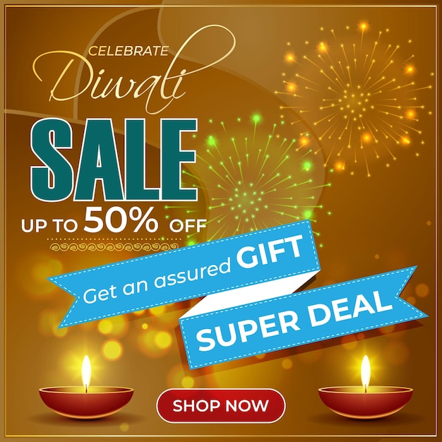 Vector illustration for Diwali Festive Season Sale banner