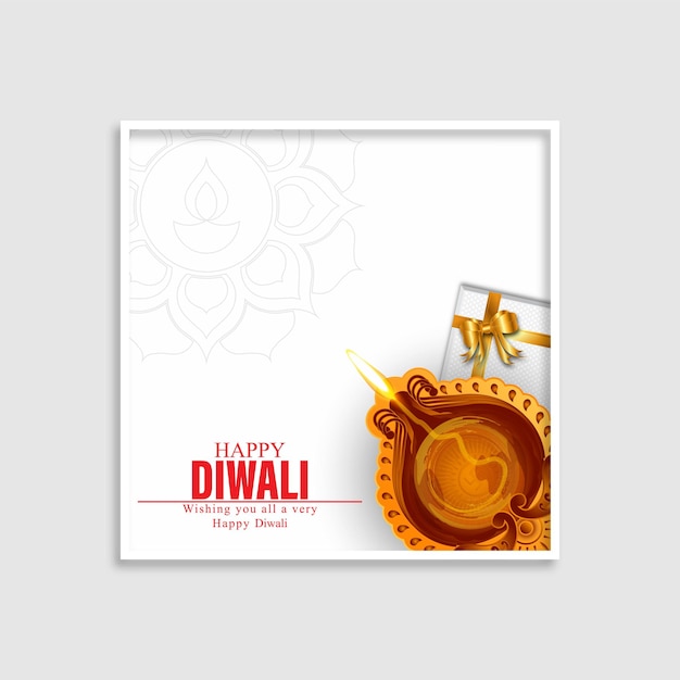 Vector illustration of diya on Diwali celebration.