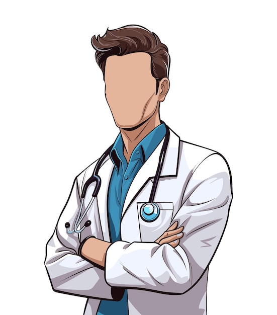 Vector illustration of a doctor