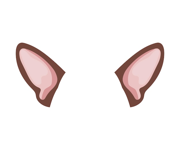 Vector illustration of Dog and Cat Ears