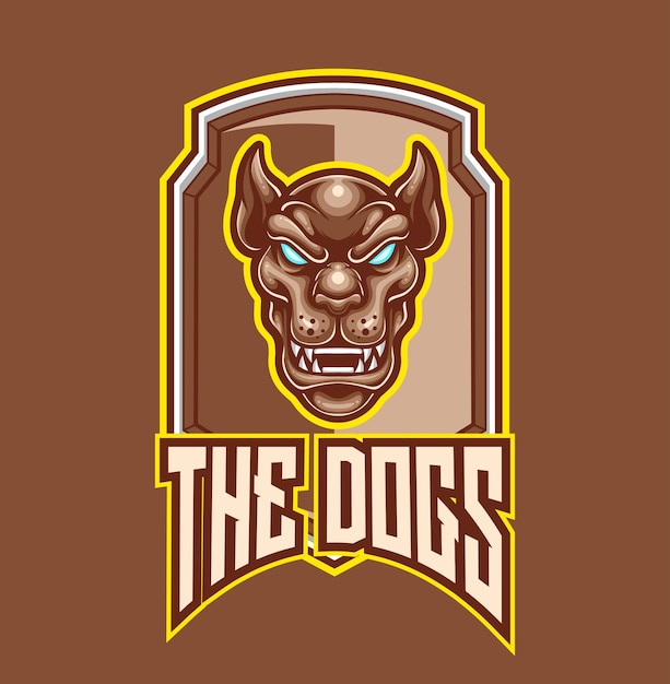 Vector illustration of dog mascot logo template