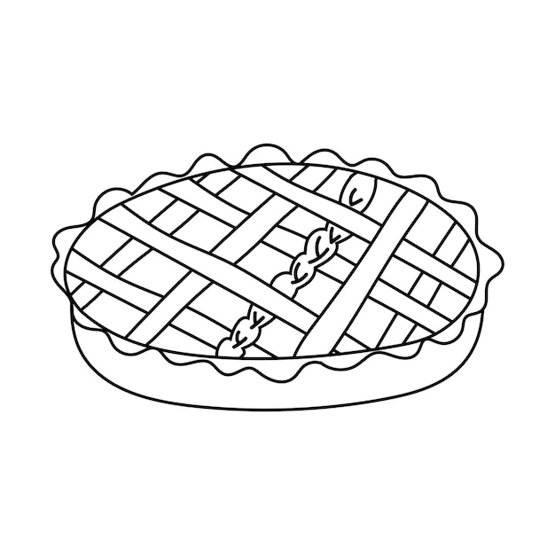 Vector illustration of doodle pie