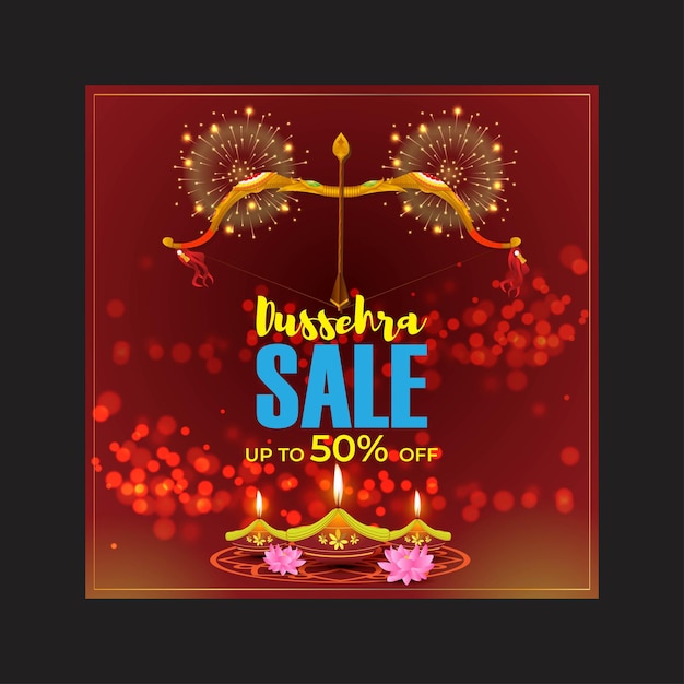 Vector illustration of Dussehra Sale banner