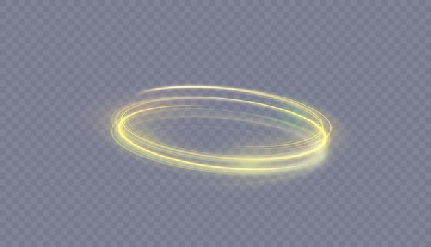 Vector illustration of dynamic light sources on a transparent background High speed in light