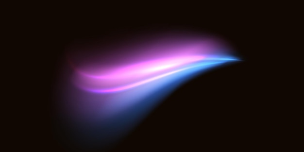 Vector illustration of dynamic light sources on a transparent background High speed in light