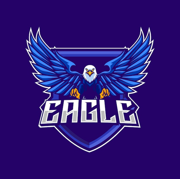 vector illustration of eagle for sport and esport team logo