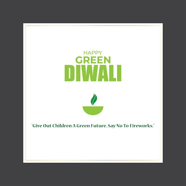 Vector illustration for eco-friendly Diwali Indian festival