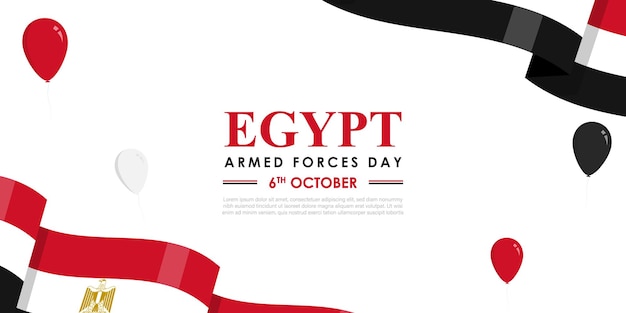 Vector illustration of Egypt Armed Forces Day social media feed template