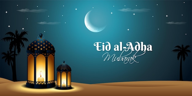 Vector illustration of Eid al Adha social media feed template