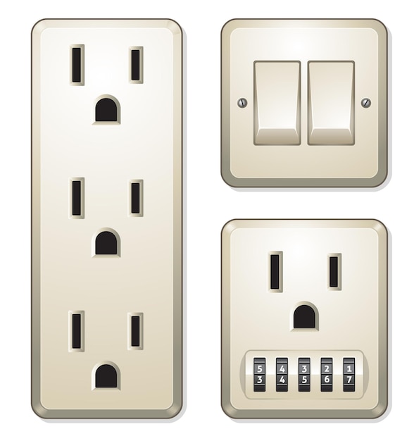 Vector illustration of electric outlet