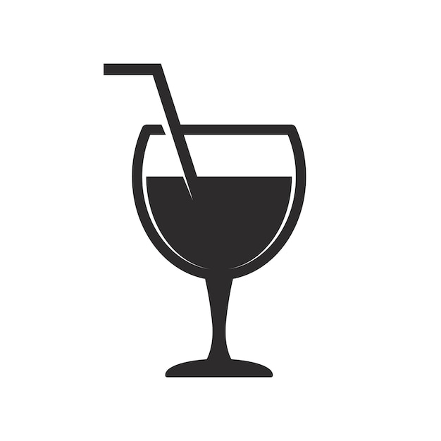 vector illustration of elegant glass icon suitable for juice drinks alcoholic drinks etc