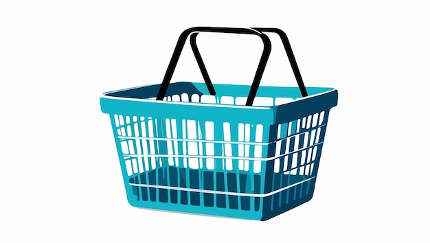 Vector Illustration of an Empty Shopping Basket