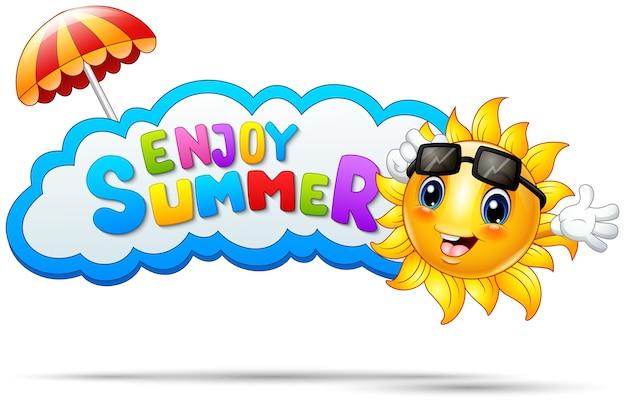 Vector illustration of Enjoy summer 