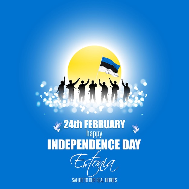 Vector illustration for Estonia Independence Day