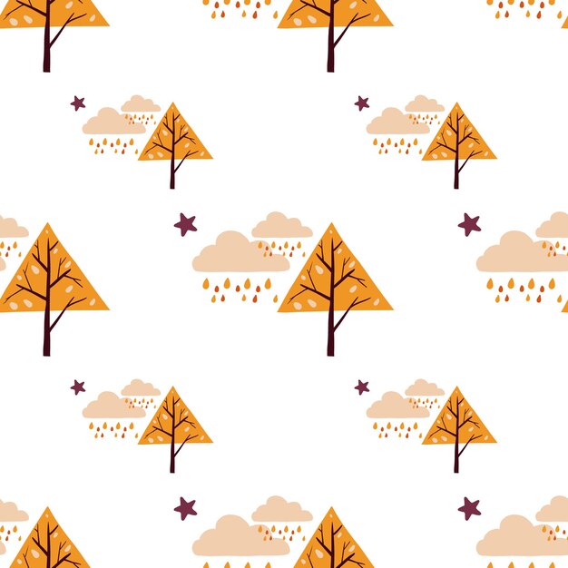 Vector Illustration for fabric print textile wrappert wrapping background Autumn time