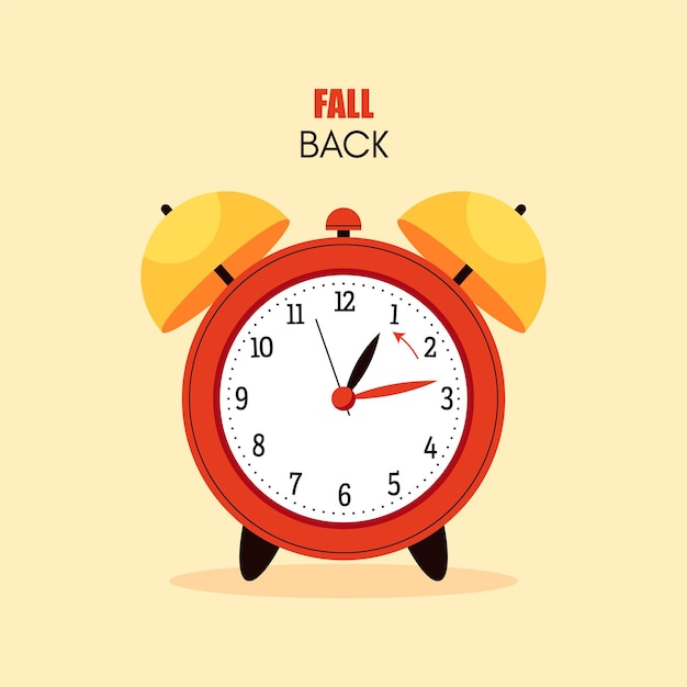 Vector illustration of fall back