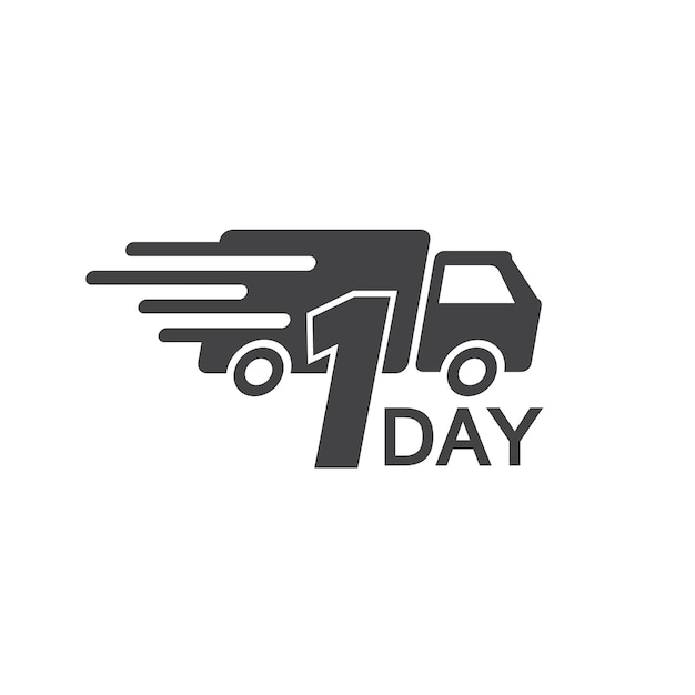 vector illustration of fast delivery service icon fast delivery 1 day arrived