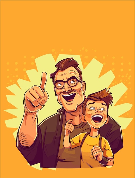 Vector Illustration of Father's Day Celebration