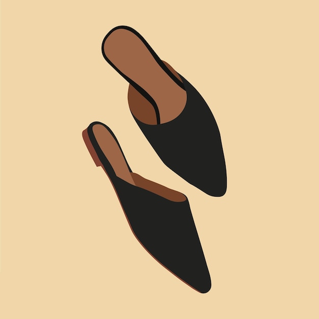 Vector illustration of female shoes