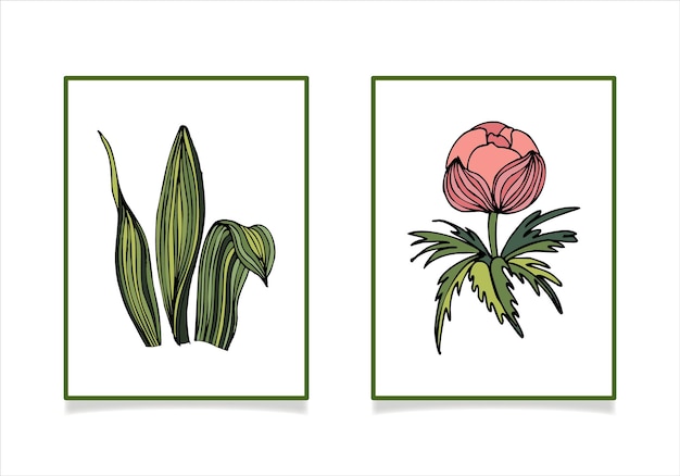 Vector illustration of field plants Freehand drawing