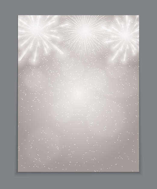 Vector Illustration of Fireworks, Salute on a Ligth Background EPS10