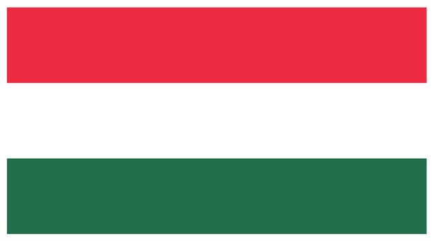 Vector vector illustration of the flag of hungary