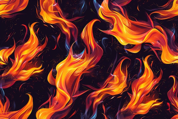 Vector Illustration Of A Flame Background