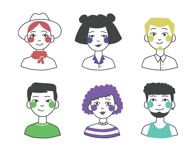 Vector illustration in flat design of group of people doing different activity