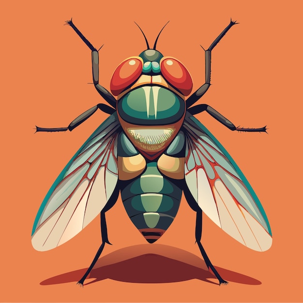 vector illustration of a fly clipart insect