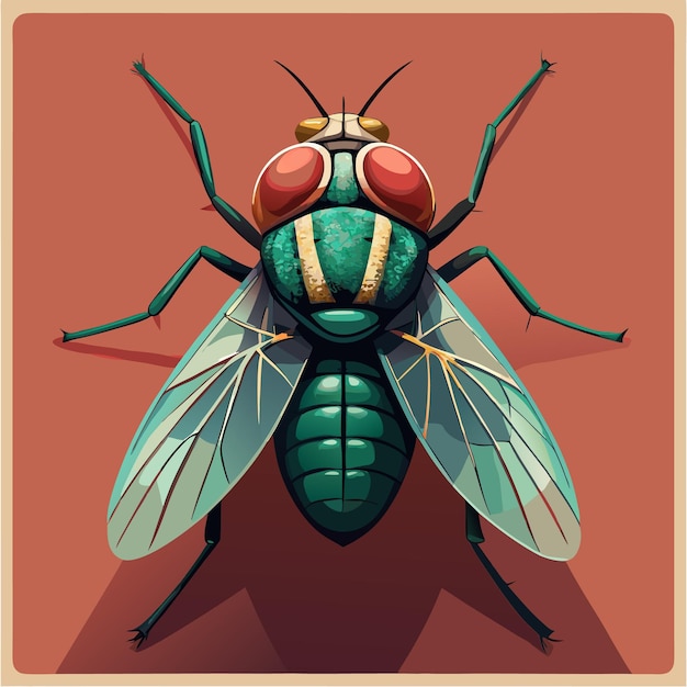 Vector vector illustration of a fly clipart insect