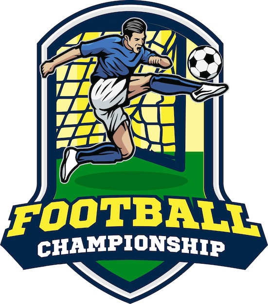 Vector illustration of football design badge