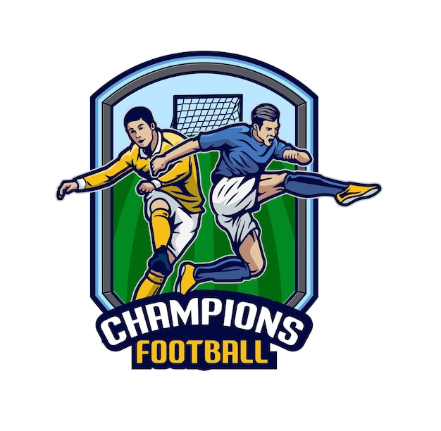 Vector illustration of football design badge