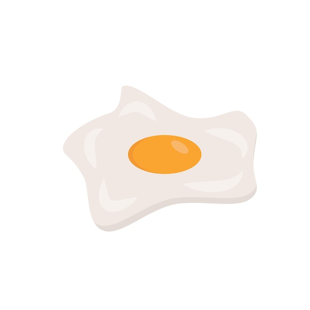 Vector illustration of a fried egg on a white background