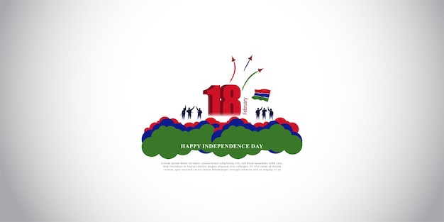 Vector illustration of Gambia Independence Day 18 February