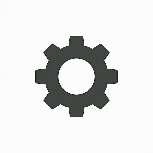 Vector Illustration of a Gear or Cogwheel Symbol