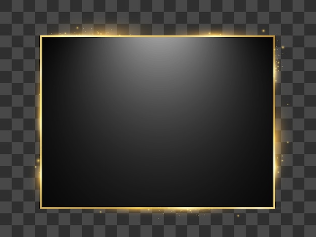 Vector illustration of a gold frame .