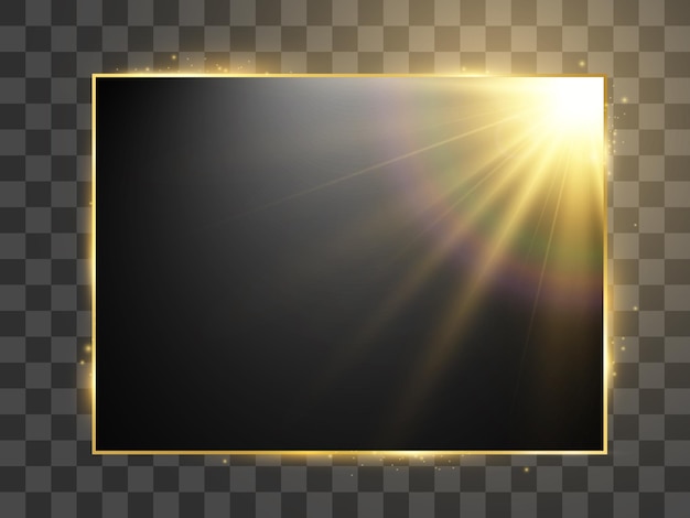 Vector illustration of a gold frame .